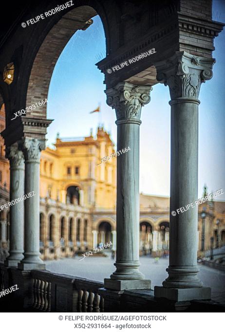 Columns, Plaza de España, Seville, Spain