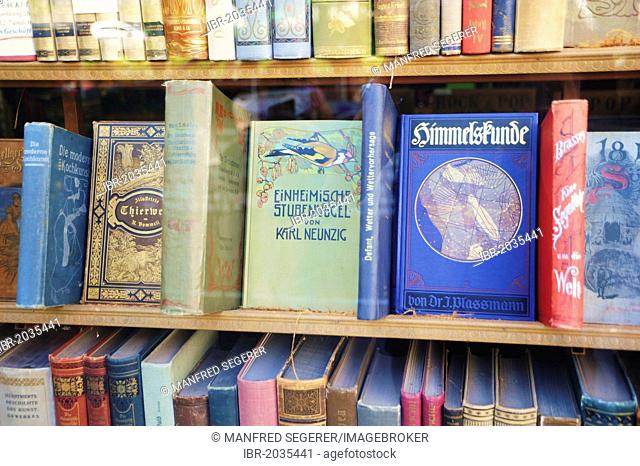 Bookshelf, book store in the historic centre of Vienna, Austria, Europe