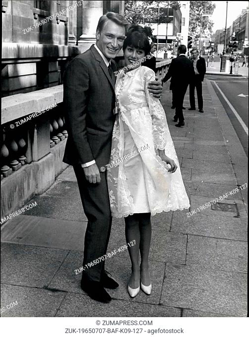 Jul. 07, 1965 - Singer Frank Ifield Weds: Popular singer Frank Ifield was married at Marylbone Register office early yesterday morning