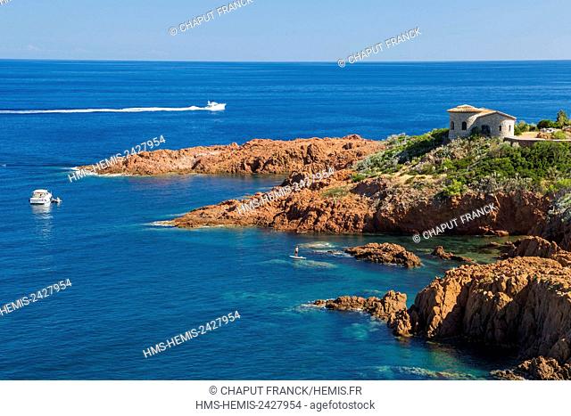 France, Var, Corniche de l'Esterel, Saint Raphael, Le Trayas, Pointe du Cap Roux