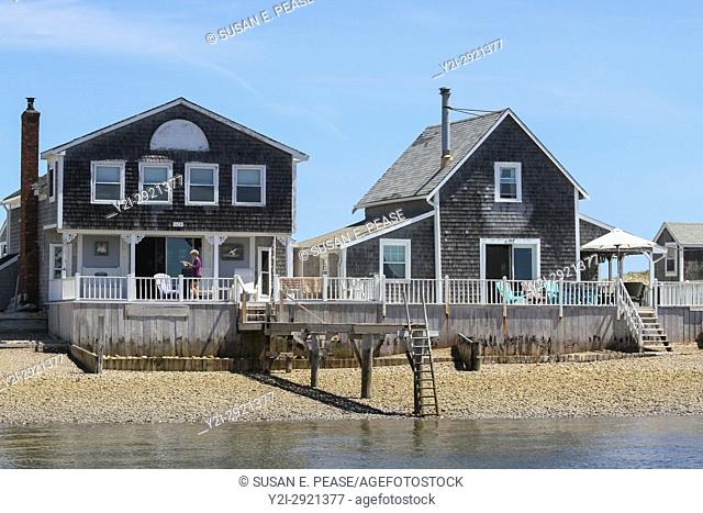 Sandy Neck Colony cottages, Cape Cod, Massachusetts, United States, North America. Editorial use only