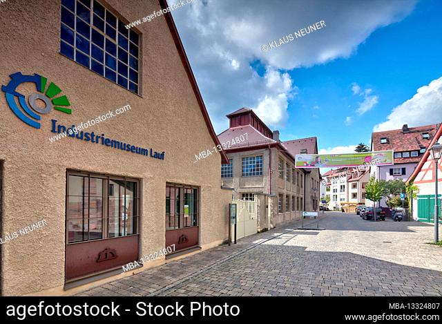 Industrial museum, house facade, old town, architecture, autumn, Lauf an der Pegnitz, Middle Franconia, Franconia, Bavaria, Germany