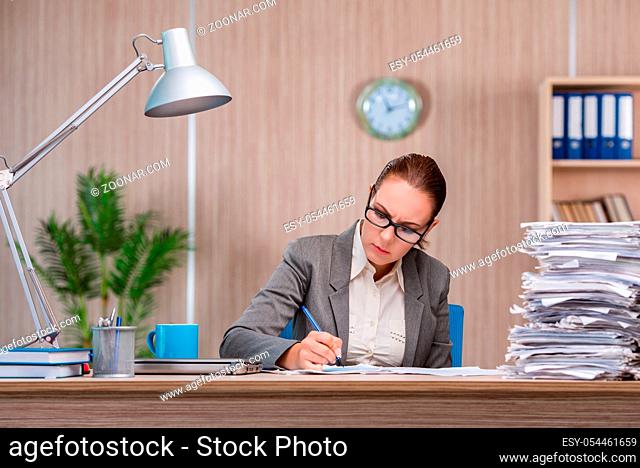 Businesswoman working in the office