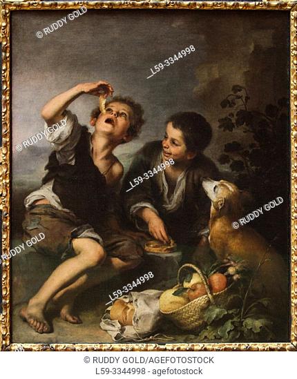 'The Pie Eaters', 1675/82, by Bartolomé Esteban Murillo (1617-1682)