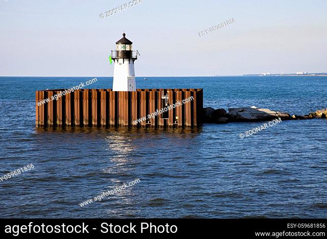 Cleveland Harbor East Pierhead - seen from Lake Erie