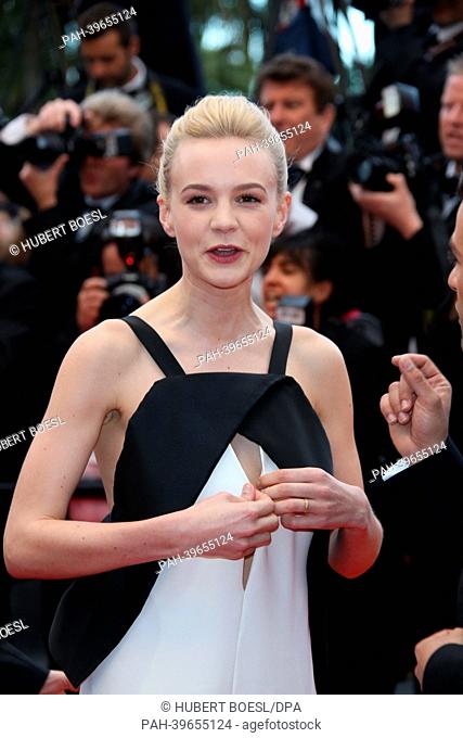 Actress Carey Mulligan attends the premiere of ""Inside Llewyn Davis"" during the the 66th Cannes International Film Festival at Palais des Festivals in Cannes