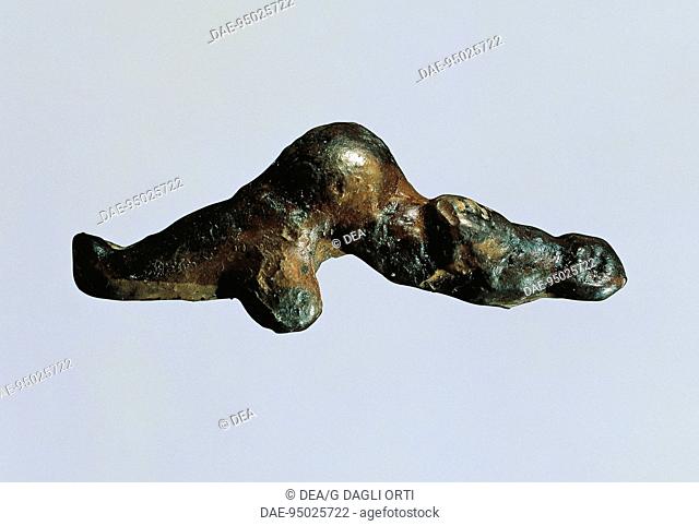 Prehistory, France, Upper Paleolithic, Upper Perigordian. Venus of Montpazier Dordogne, height 5.5 cm.  Saint Germain-En-Laye