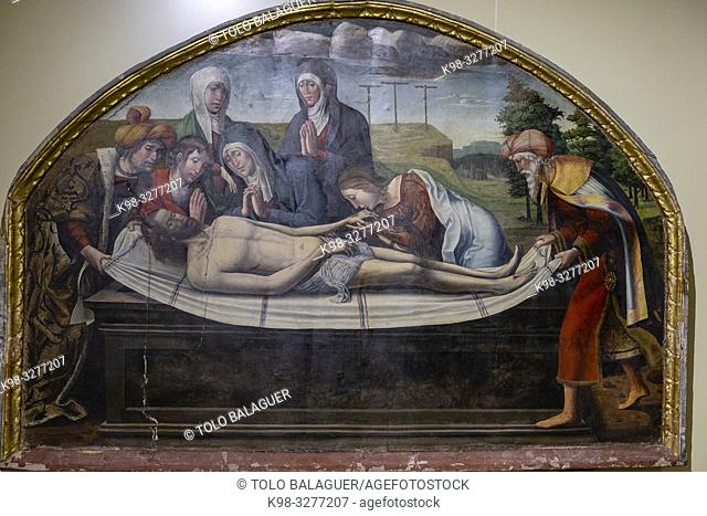 llanto sobre Cristo muerto, autor desconocido, siglo Xvi, oleo sobre tabla, Museo Diocesano de Salamanca, Catedral Vieja, Salamanca