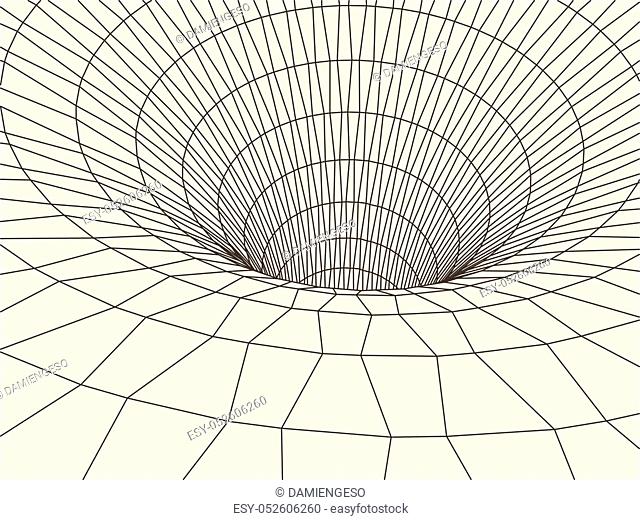 Abstract vector landscape background. Cyberspace landscape grid. 3d technology vector illustration