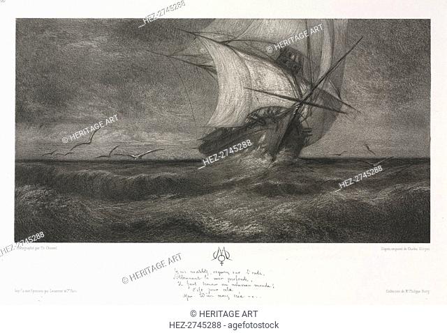 The Phantom Ship, or On the Waves, 1872. Creator: Theophile Narcisse Chauvel (French, 1831-1909); Lemercier & Cie