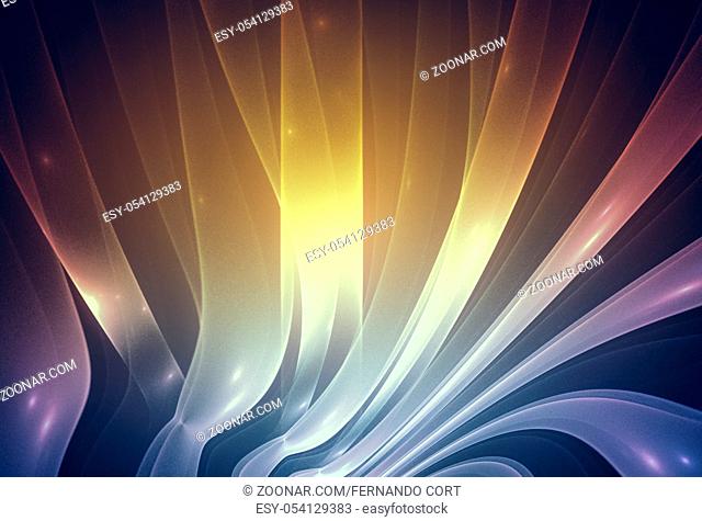 Abstraction dark colorful background for card and other design artworks. Abstract orange background with fractal waves