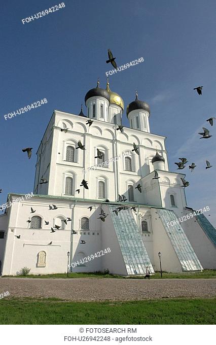 constructed, person, cathedral, trinity, russia, people