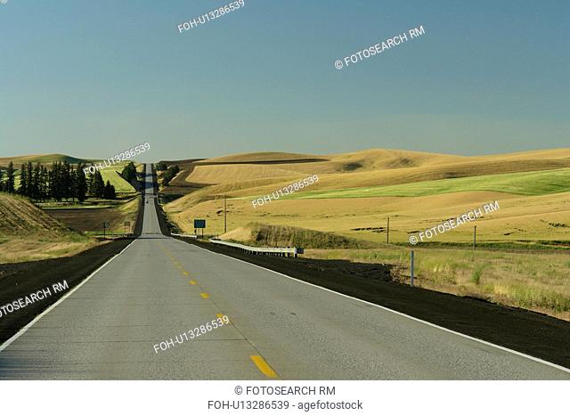 The Palouse Country, WA, Washington, Whitman County, rolling hills, scenic drive, road