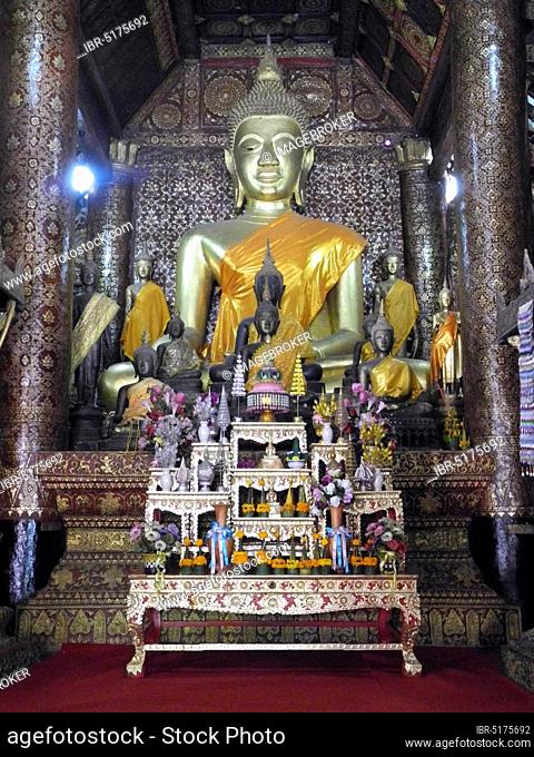 Altar, Buddha, Wat Xieng Thong Temple, Luang Prabang, Luang Prabang Province, Laos, Asia