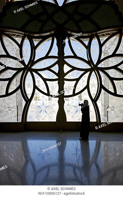Ornate windows, Sheikh Zayed Grand Mosque, Abu Dhabi, United Arab Emirates