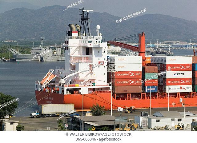 MEXICO-Pacific Coast-COLIMA-Manzanillo: Manzanillo Container Cargo Port
