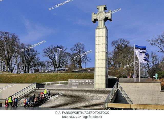 TALLINN, ESTONIA Monument commemorates Estonian War of Independence 1918-1920