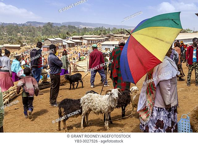 The Famous Saturday Market At The Dorze Village Of Chencha, High Up In The Guge Mountains, Gamo Gofa Zone, Ethiopia