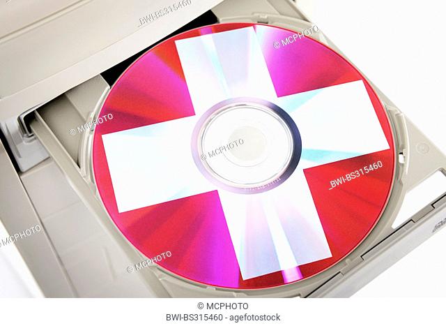 CD with Swiss bank data in a CD drive