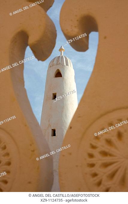 View of an old minaret from Al Wakrah in Qatar