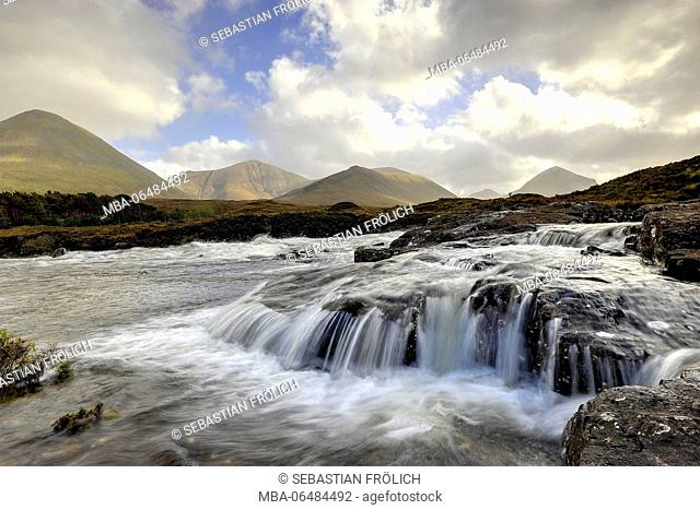 Waterfall in Scottish highlands