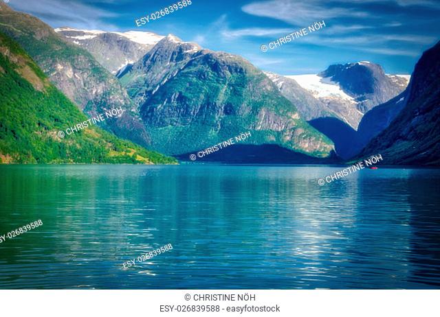 Landschaft in Norwegen im Sommerurlaub