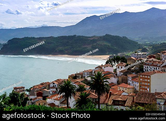 A beautiful small village on the coast of Asturias nestled on a hillside