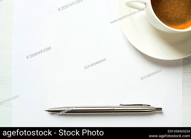 Business still life concept with office stuff on table