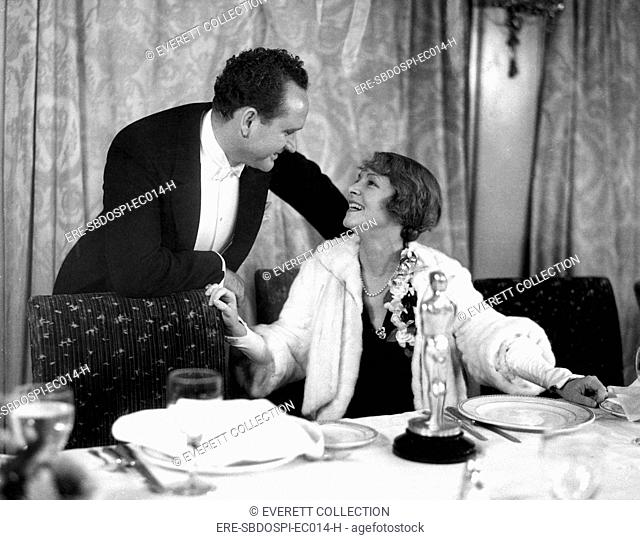 1931-1932: FRANK BORZAGE [Best Director, BAD GIRL] congratulates HELEN HAYES [Best Actress, SIN OF MADELON CLAUDET], 1932
