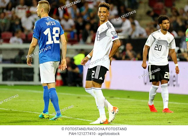 Mainz, Germany June 11, 2019: Laender match 2019 - European Championship Qualifier - Germany vs. Germany. Estonia Thilo Kehrer (Germany) (2nd from left)