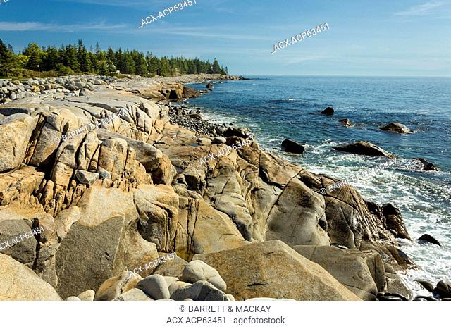 Rocky coastline, Hunts Point, Nova Scotia, Canada