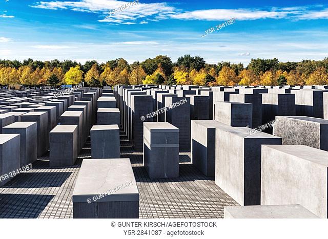 The Holocaust memorial is a monument to the murdered Jews of Europe. The memorial was designed by Peter Eisenman. It consists of 2711 concrete steles