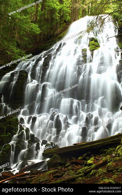 Ramano Falls in The Mt Hood Wilderness In Mt Hood National Forest Of Oregon