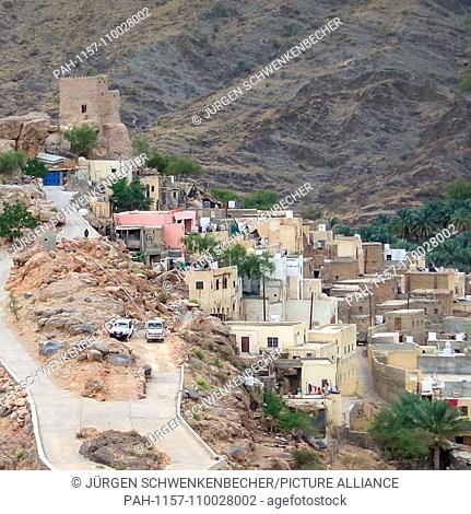 The mountain village of Bilad Sayt (Balad Sayt Village) is picturesquely situated on a slope of the Hajar Mountains (al Hajaral al Gharbi) in Oman