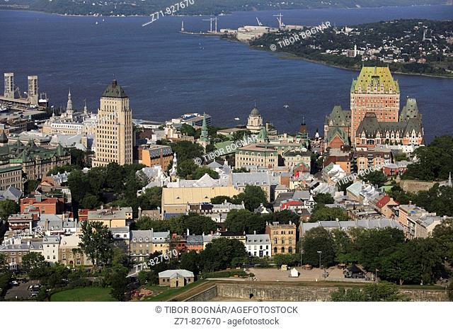 Canada, Québec, Quebec City, general aerial view