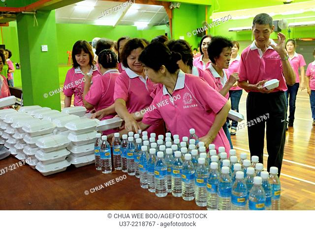 Light meals after night exercise at Sg. Maong Community Hall, Kuching, Sarawak, Malaysia