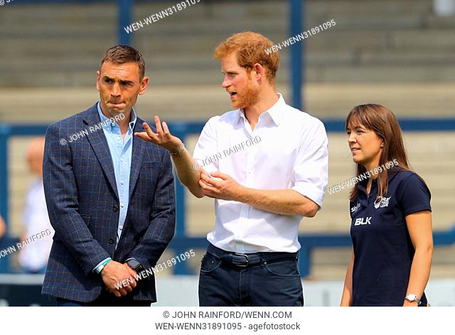 Prince Harry attends the Sky Try Rugby League Festival at Headingley Carnegie Stadium. Featuring: Prince Harry Where: Leeds