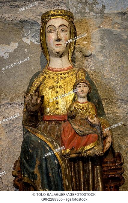 Virgin of Siresa (gilded and polychromed wood, 13th Century), church of the Abbey of San Pedro de Siresa, Valle de Hecho, Aragonese Pyrenees, Huesca province