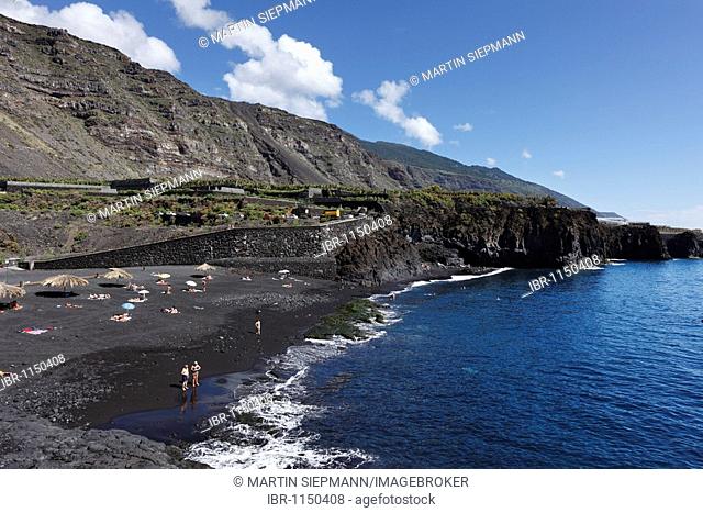 Playa de Charco Verde, Paisaje protegido del Remo Nature Reserve, La Palma, Canary Islands, Spain, Europe