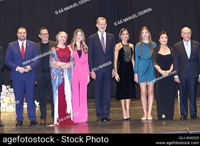 King Felipe VI of Spain, Queen Letizia of Spain, Crown Princess Leonor, Princess Sofia attends '30th Musical Week' closing concert at Principe Felipe Auditorium...