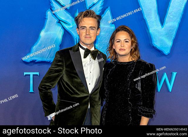 Celebs attend the Avatar: The Way Of Water World Premiere at Odeon Luxe Leicester Square Featuring: Tom Fletcher, Giovanna Fletcher Where: London