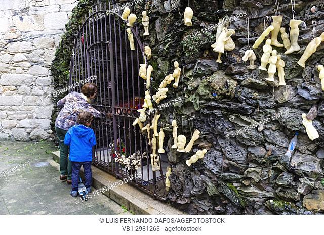 Wax body parts votive offerings at the Lourdes Grotto in the Convent of the Concepcionistas, a 1925 scale reproduction of the French grotto