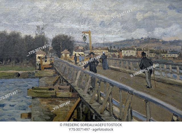 Le Pont d'Argenteuil, 1872, oil on canvas, Alfred Sisley (1839-1899), Musee d'Orsay, Orsay Museum, Paris, France, Europe