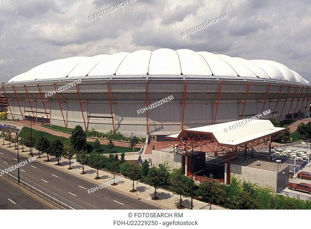 metrodome, stadium, Minneapolis, MN, Minnesota, Twin Cities, Hubert H. Humphrey Metrodome in downtown Minneapolis