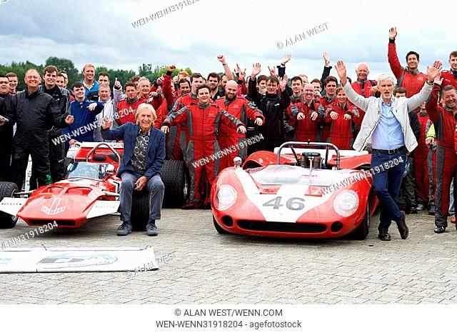 Celebrities of the moto sports world attend a photo call for the Henry Surtees Foundation Featuring: Damon Hill, Derek Bell, Contestants Where: Weybridge