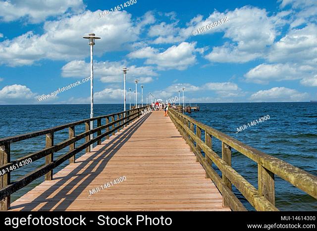 Baltic resort Ahlbeck pier, Usedom, Mecklenburg-Western Pomerania, Germany