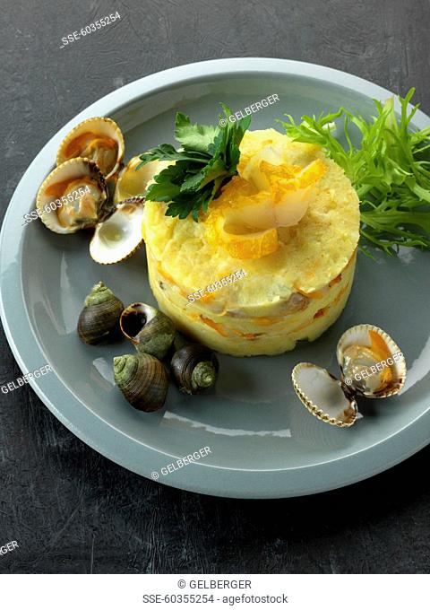Fish and seafood Parmentier