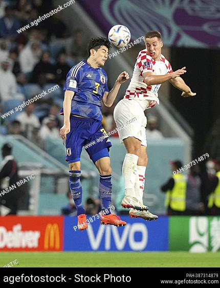 December 5th, 2022, Al Janoub Stadium, Doha, QAT, World Cup FIFA 2022, Round of 16, Japan vs Croatia, in the picture Japan's defender Shogo Taniguchi