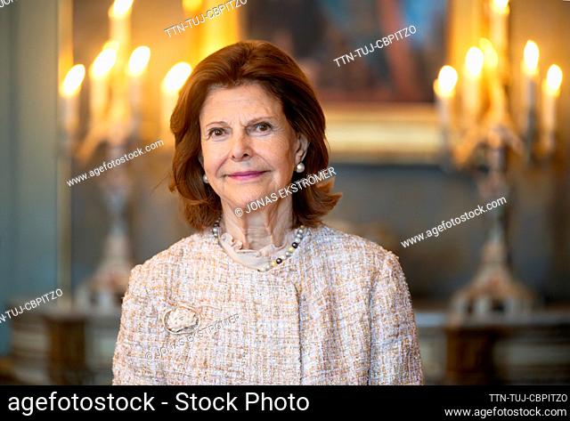 STOCKHOLM 20231221 Queen Silvia of Sweden photographed during Thursday's reception at Stockholm Palace on the occasion of the Queen's upcoming 80th birthday