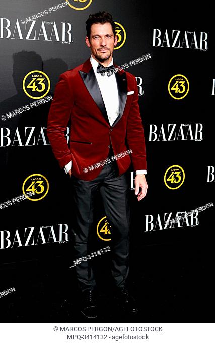 David Gandy Model receives the ""best male style"" award from Harper's Bazaar magazine.Palacio de Santoña, Madrid (Spain).November 5, 2019